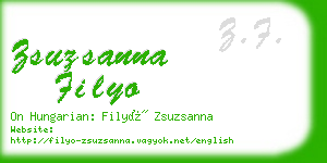 zsuzsanna filyo business card